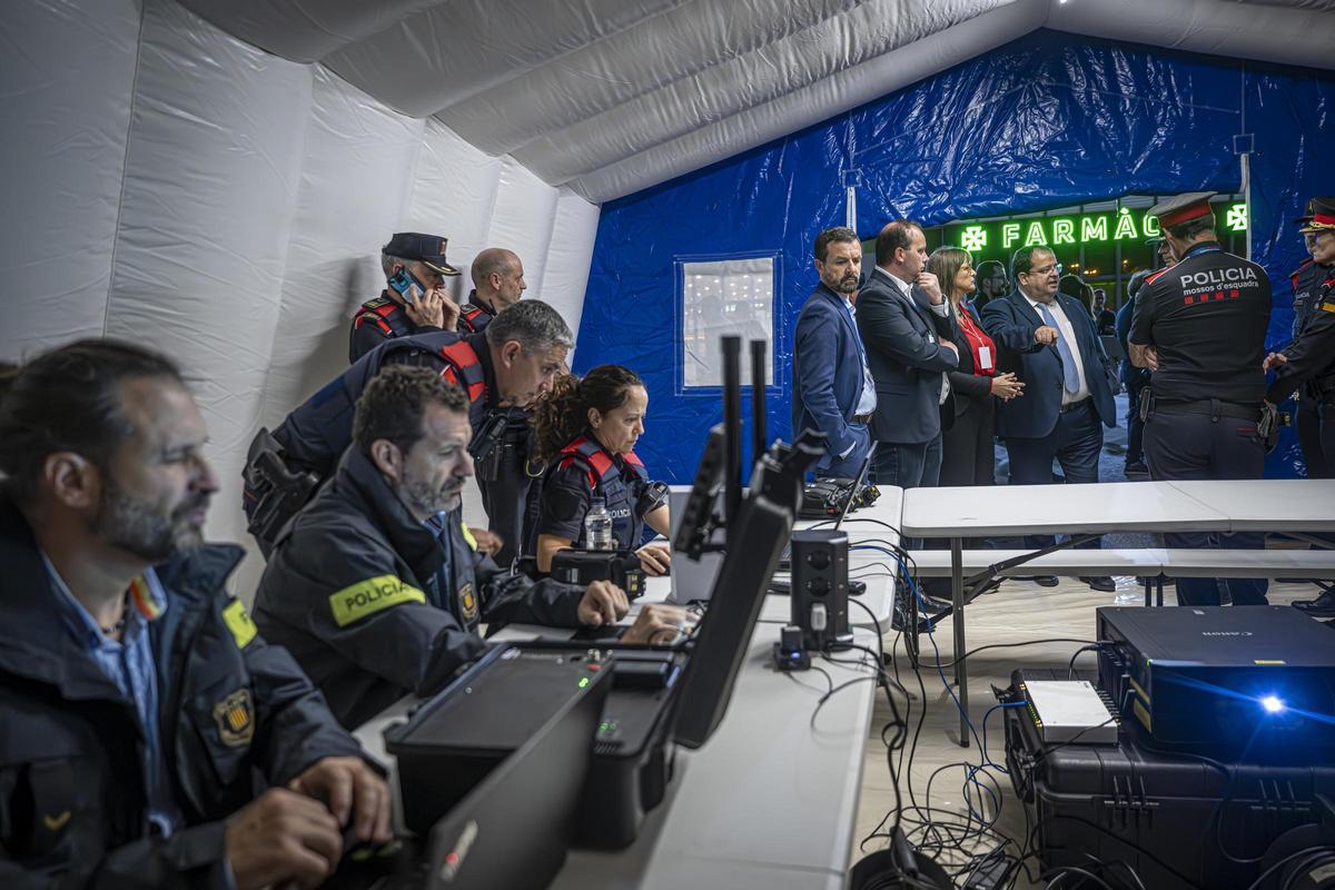 Simulacro de atentado terrorista en la estación de Sants