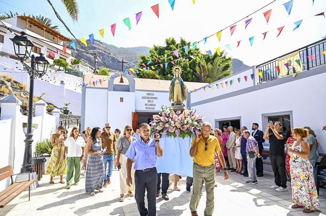 Procesión de La Milagrosa, patrona del Risco de Faneque, Agaete
