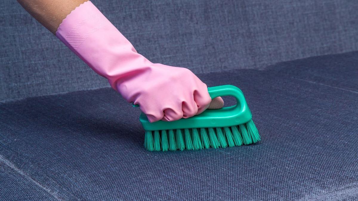 CÓMO LIMPIAR UN SOFÁ DE TELA  Cómo limpiar la tapicería del sofá: el truco  perfecto para telas muy sucias