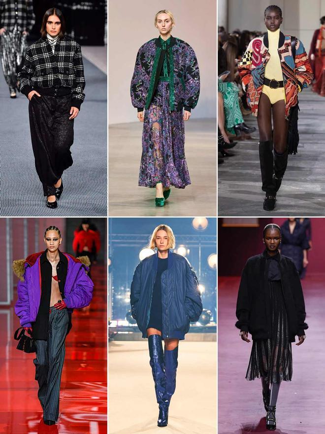 La chaqueta bomber en las pasarelas de otoño-invierno 2022-2023: las propuestas de Chanel, Elie Saab, Etro, Versace, Isabel Marant y Dior