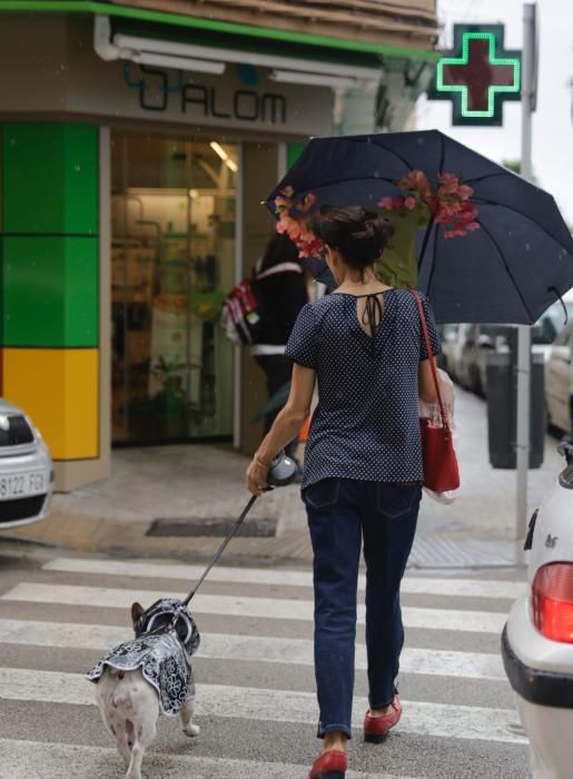 Saturación de tráfico y gente por la lluvia