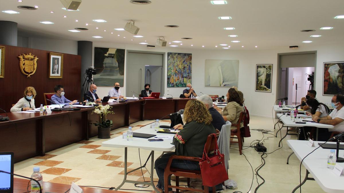 El pleno celebrado en el Ayuntamiento de Novelda.