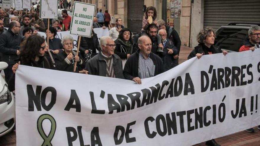 Imagen de la última manifestación en Cocentaina