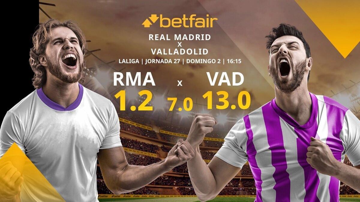 Real Madrid CF vs. Real Valladolid CF: alineaciones, horario, TV, estadísticas y pronósticos