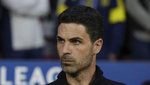 MADRID, 29/04/2026.- El técnico español del Arsenal, Mikel Arteta, antes del inicio del encuentro correspondiente a la ida de las semifinales de la Liga de Campeones que disputan este miércoles Atlético de Madrid y Arsenal en el estadio Metropolitano, en Madrid. EFE / Juanjo Martín