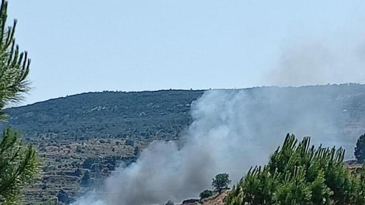 El anterior incendio en Forcall, de hace poco más de dos semanas.
