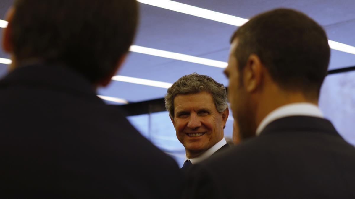 Francisco J. Riberas, tras la asamblea del IEFE en Barcelona. Francisco J. Riberas, tras la asamblea del IEFE en Barcelona.