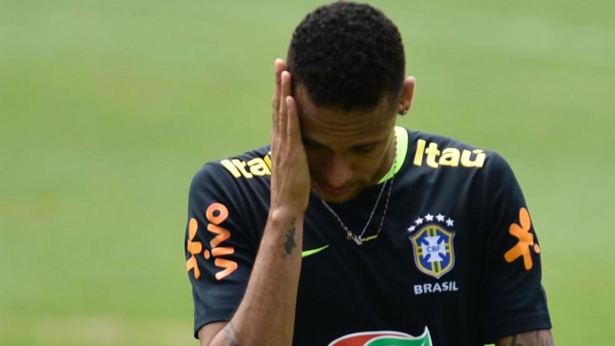 Neymar se mostró muy afectado
