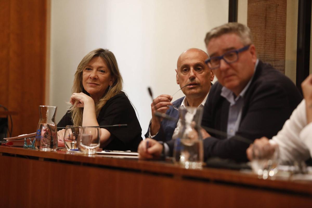 Concejales del PP durante el Pleno extraordinario.