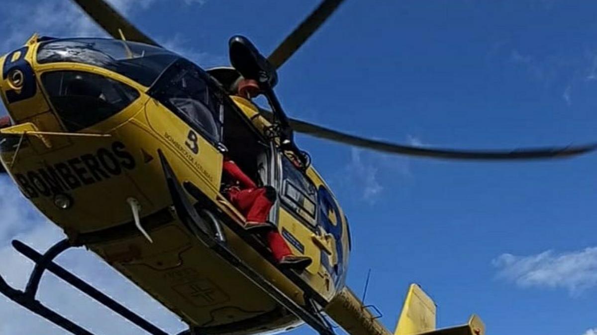 El helicóptero de rescate del SEPA.