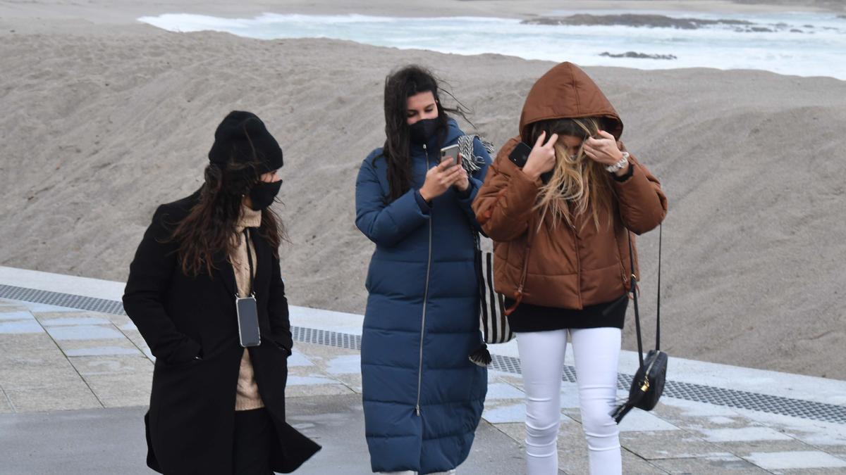 Efectos de la borrasca 'Bella' en A Coruña