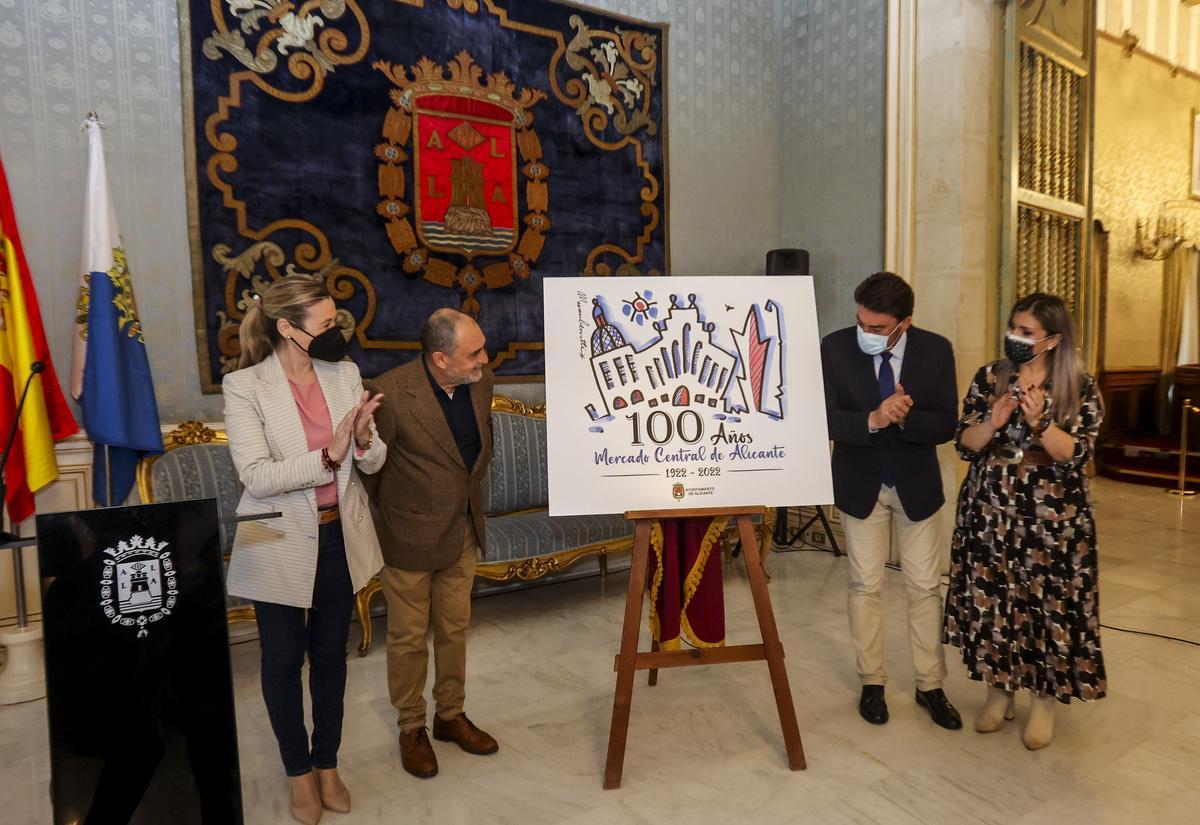Logotipo del centenario del Mercado Central de Alicante