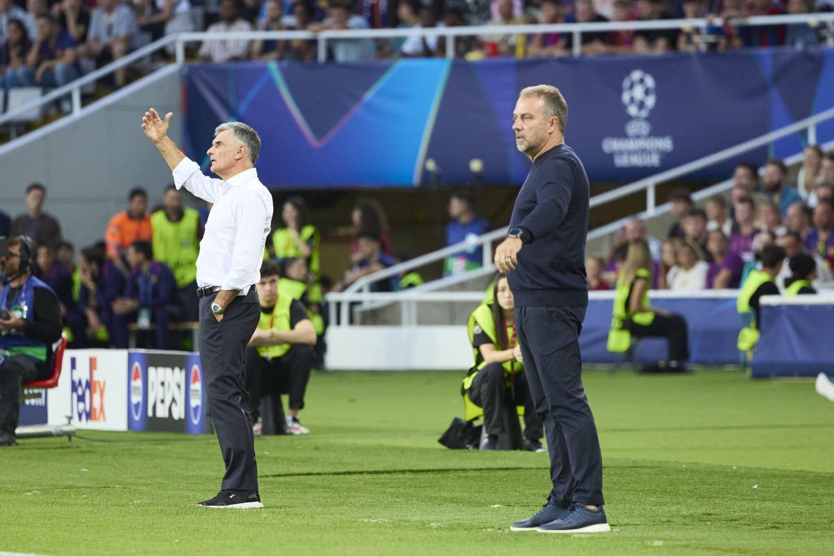 Flick vivió el partido con  mucha tranquilidad