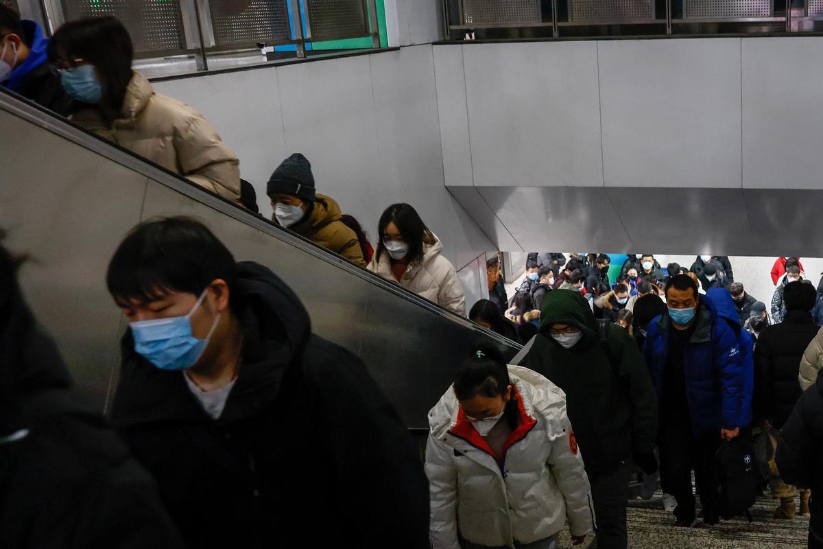 Metro de Pekín el 17 de enero de 2023. 