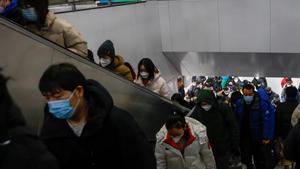 Metro de Pekín el 17 de enero de 2023. 
