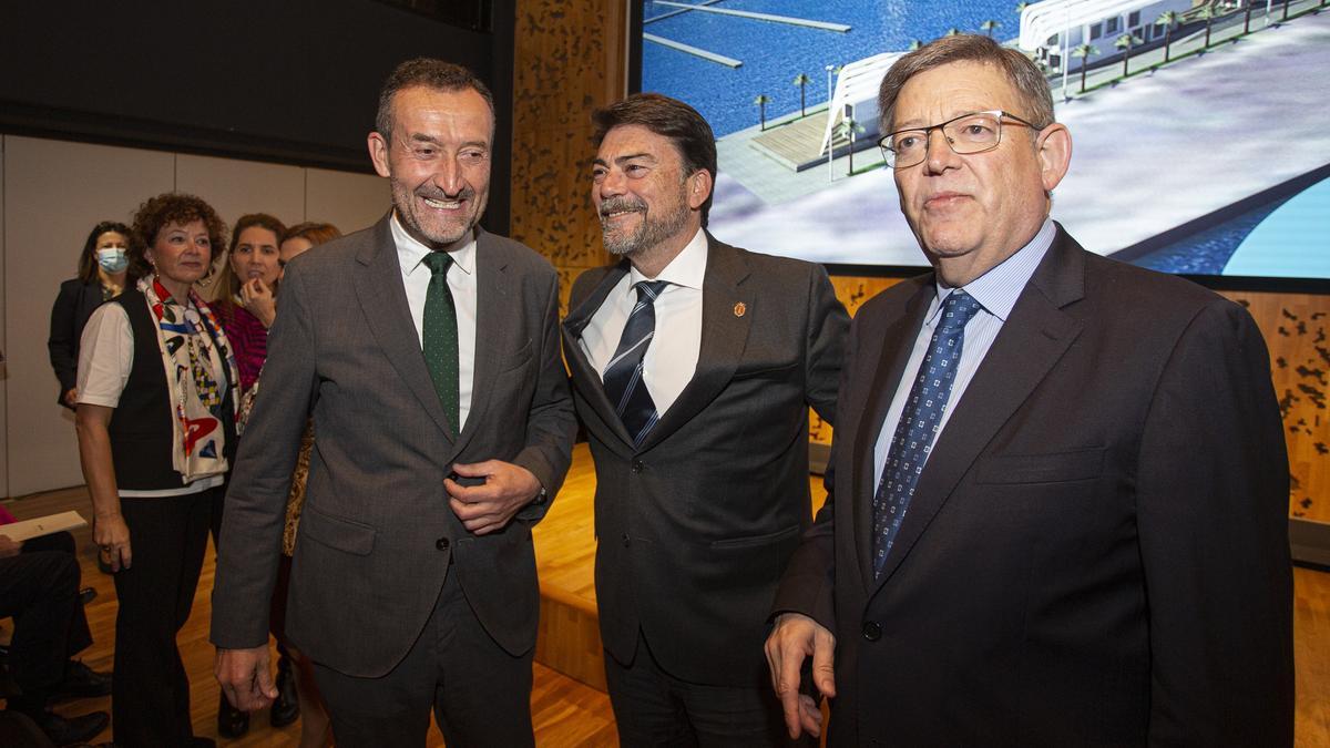 González, Barcala y Puig el día de la presentación en Madrid de las candidaturas de la provincia, el pasado mes de noviembre.