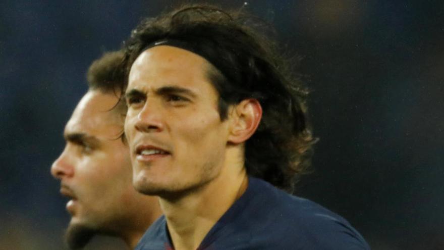 Cavani, en un partido don el PSG.