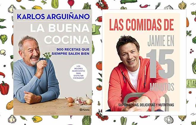 El libro 'La buena cocina de Karlos Arguiñano' y el de 'Las comidas de Jamie en 15 minutos'