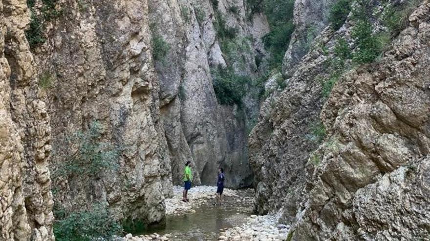 Las paredes del barranco del Cajigar.