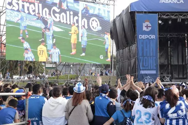 Ascenso Deportivo: así se vivió el gol de Lucas en la 'Fan Zone'