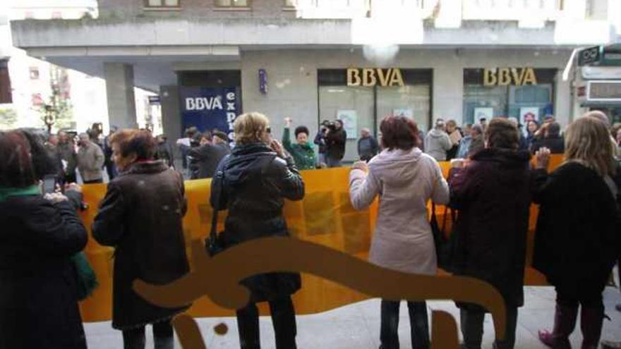 Una de las protestas de los preferentistas de Zamora.