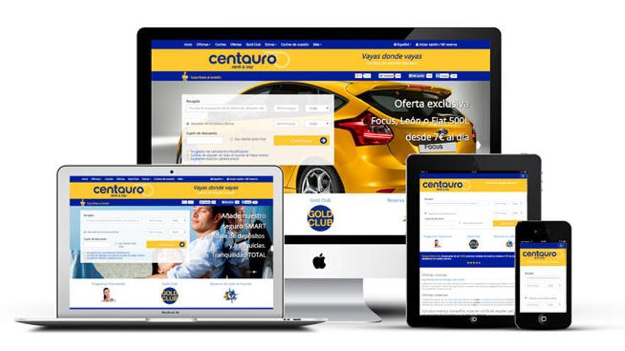 Nueva web de Centauro Rent a Car