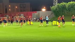 Azpilicueta y Olmo, ausentes en el entrenamiento de España