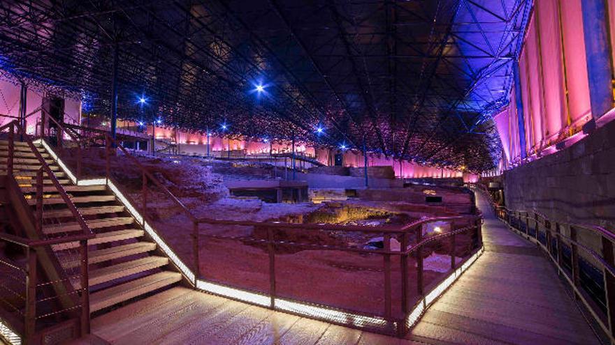 Una imagen de una zona de la Cueva con la nueva iluminación.