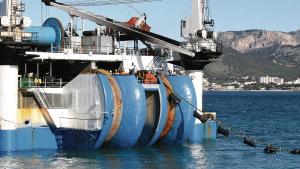 Cable submarino. Obras de conexión eléctrica entre la península y las Islas Baleares.