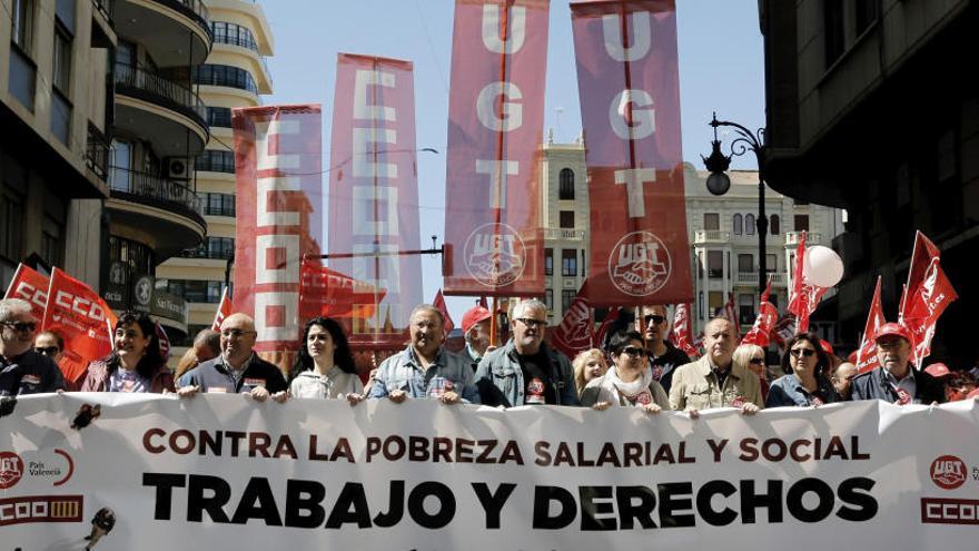 Imagen de una manifestación en el pasado Primero de Mayo.