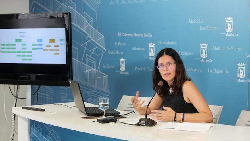 La concejala de Urbanismo, Isabel Pérez, en rueda de prensa.