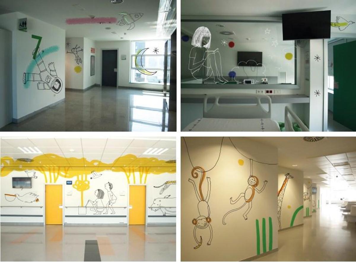 Así se decorará el área de pediatría del HUCA