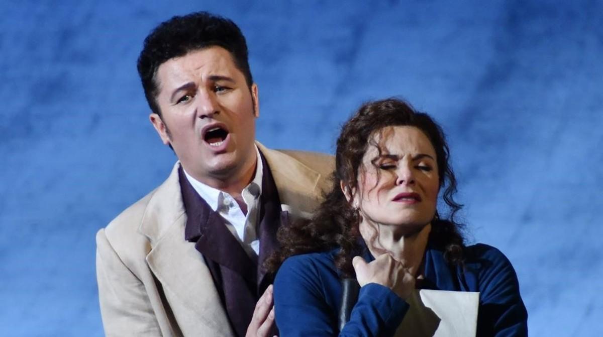 Piotr Beczala y Anna Caterina Antonacci, en un momento de ’Werther’. Piotr Beczala y Anna Caterina Antonacci, en un momento de ’Werther’.