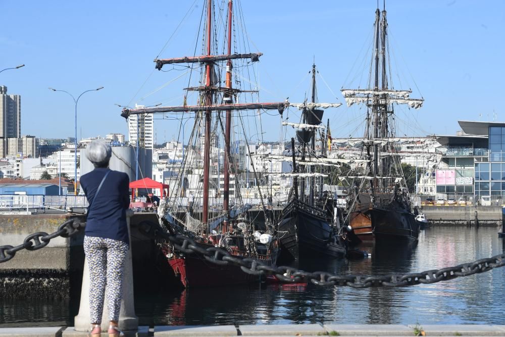 Réplicas de navíos históricos, en A Coruña