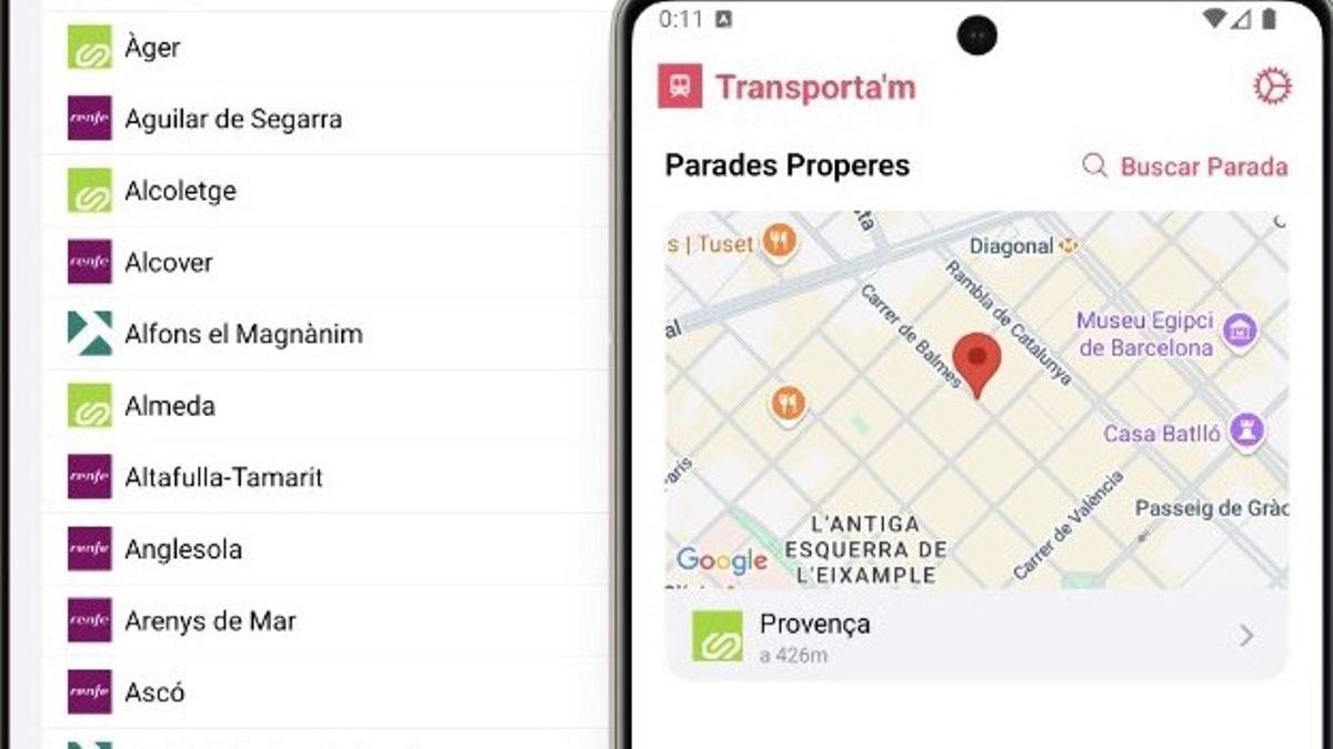 "Transporta'm": la aplicación alternativa a Rodalies con los horarios de trenes en directo