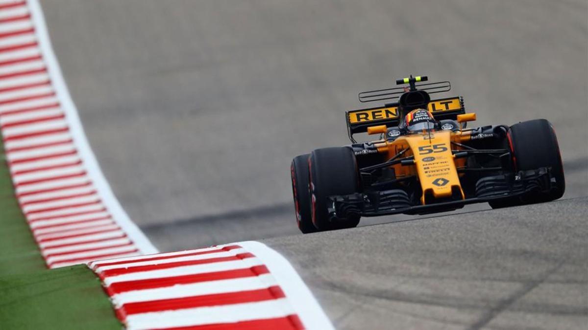 Carlos Sainz con el Renault de F!