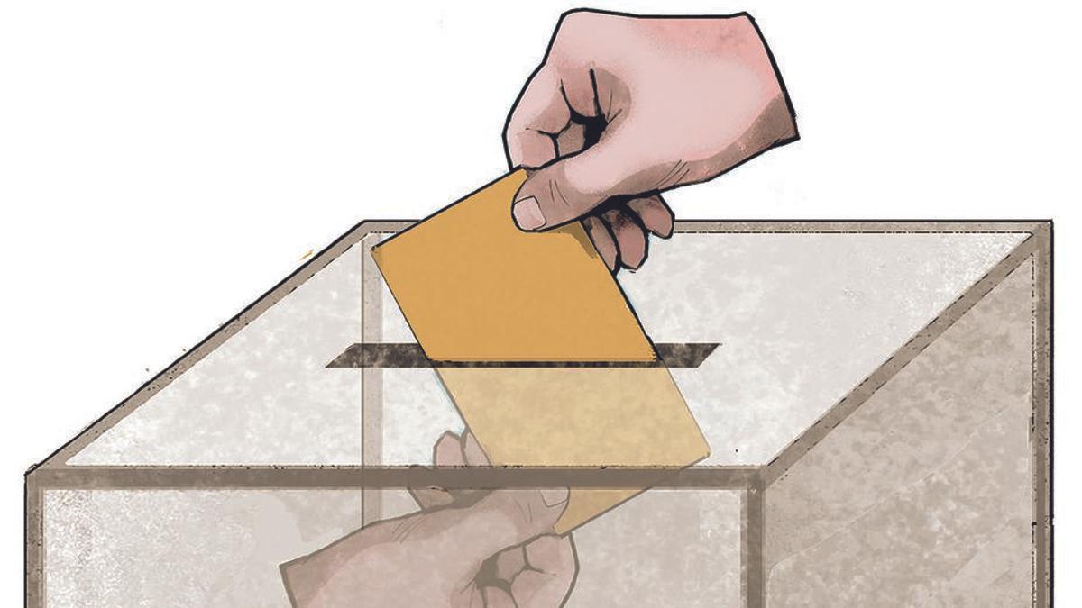 Dibujo de una urna electoral