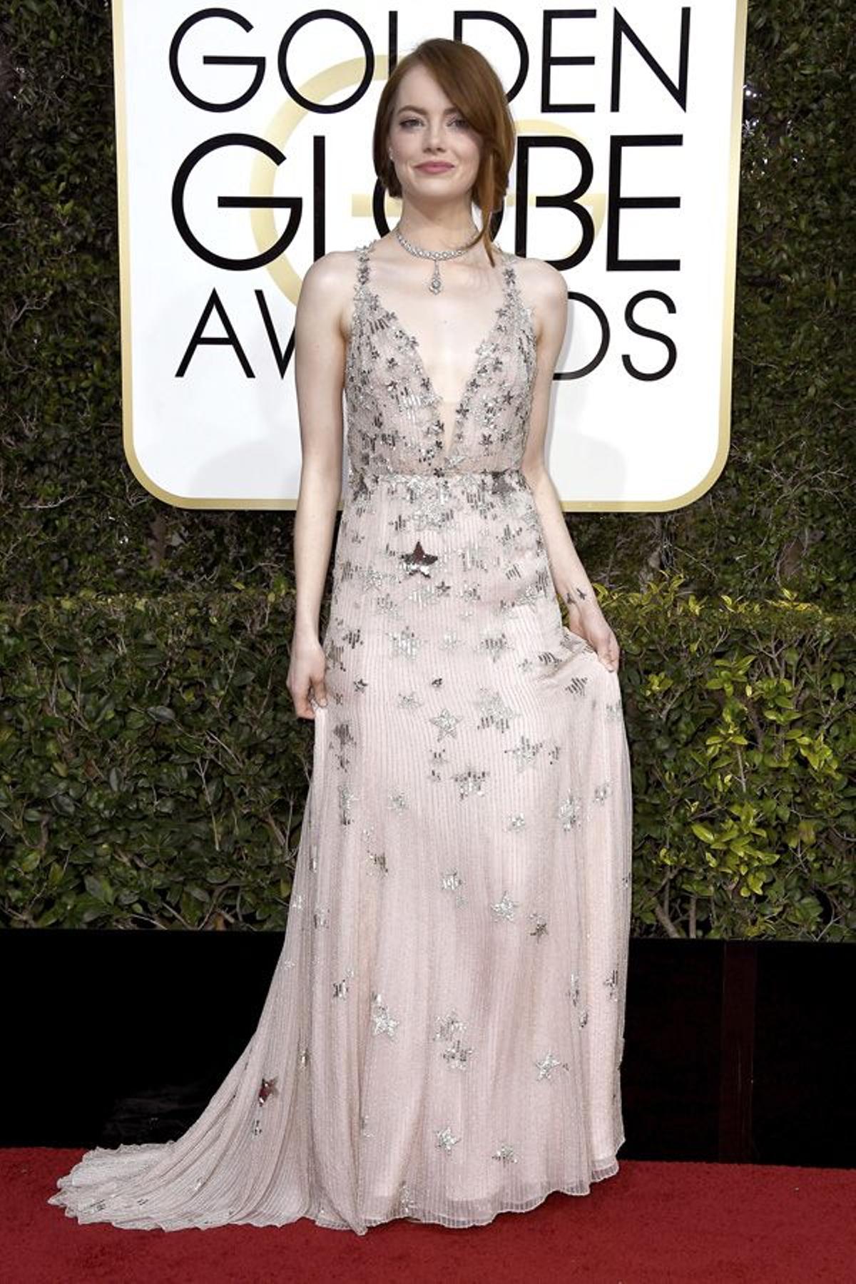 Vestidos Globos de Oro 2017: Emma Stone