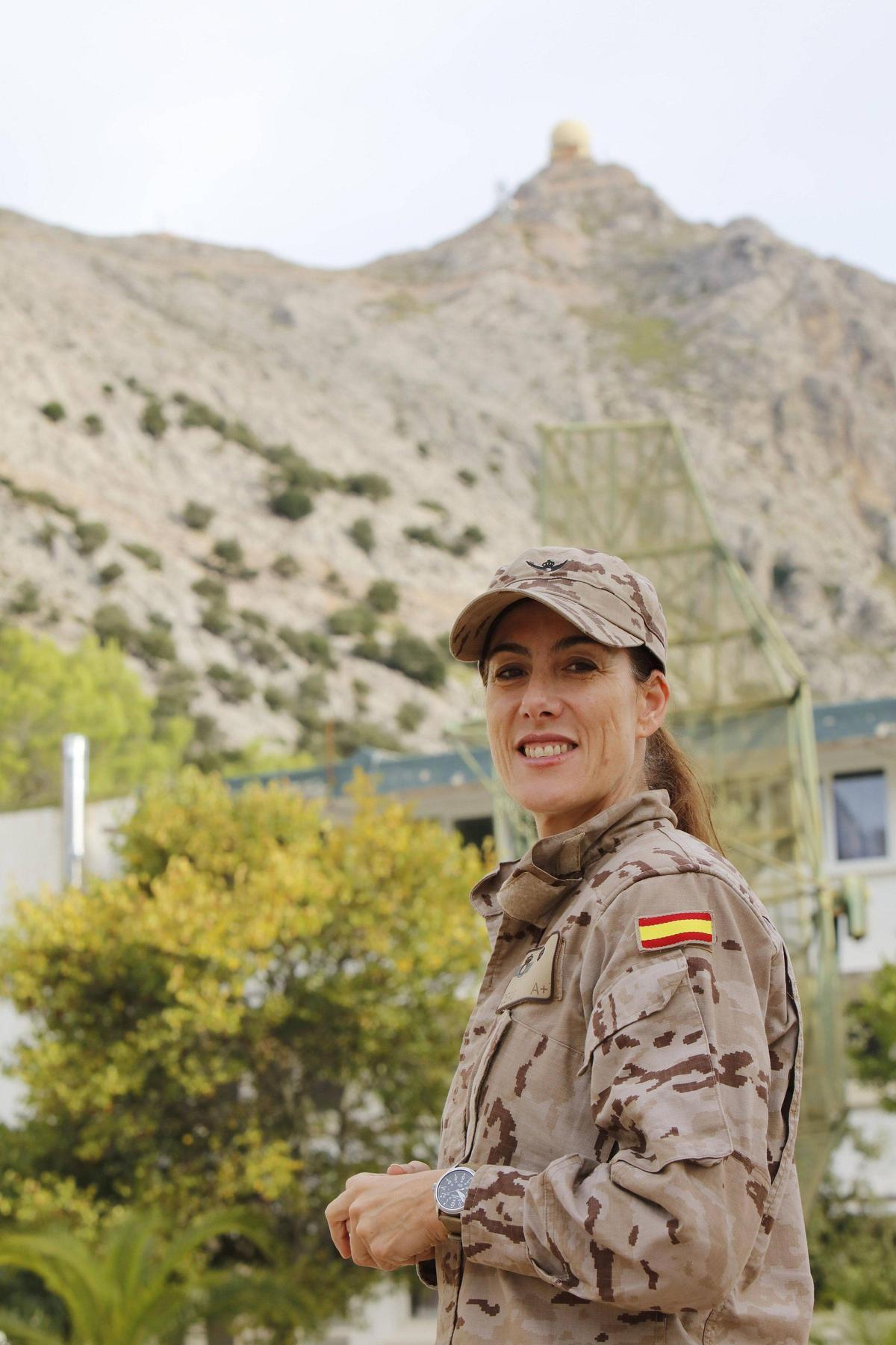 María Cruz Acero, comandante de la base militar puig Major