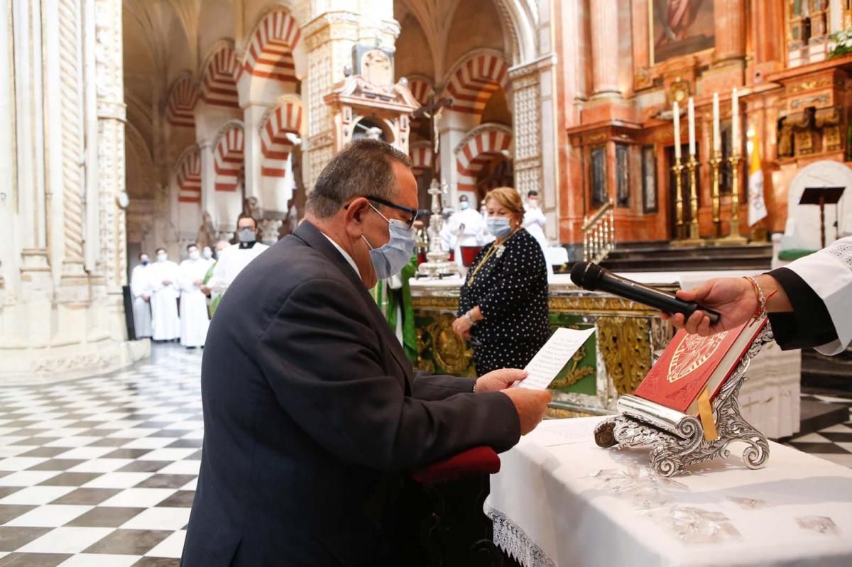 Olga Caballero y la junta directiva de la Agrupación de Cofradías toman posesión en la Catedral