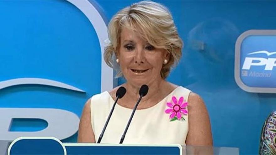 Aguirre pidió disculpas a Pedro Sánchez