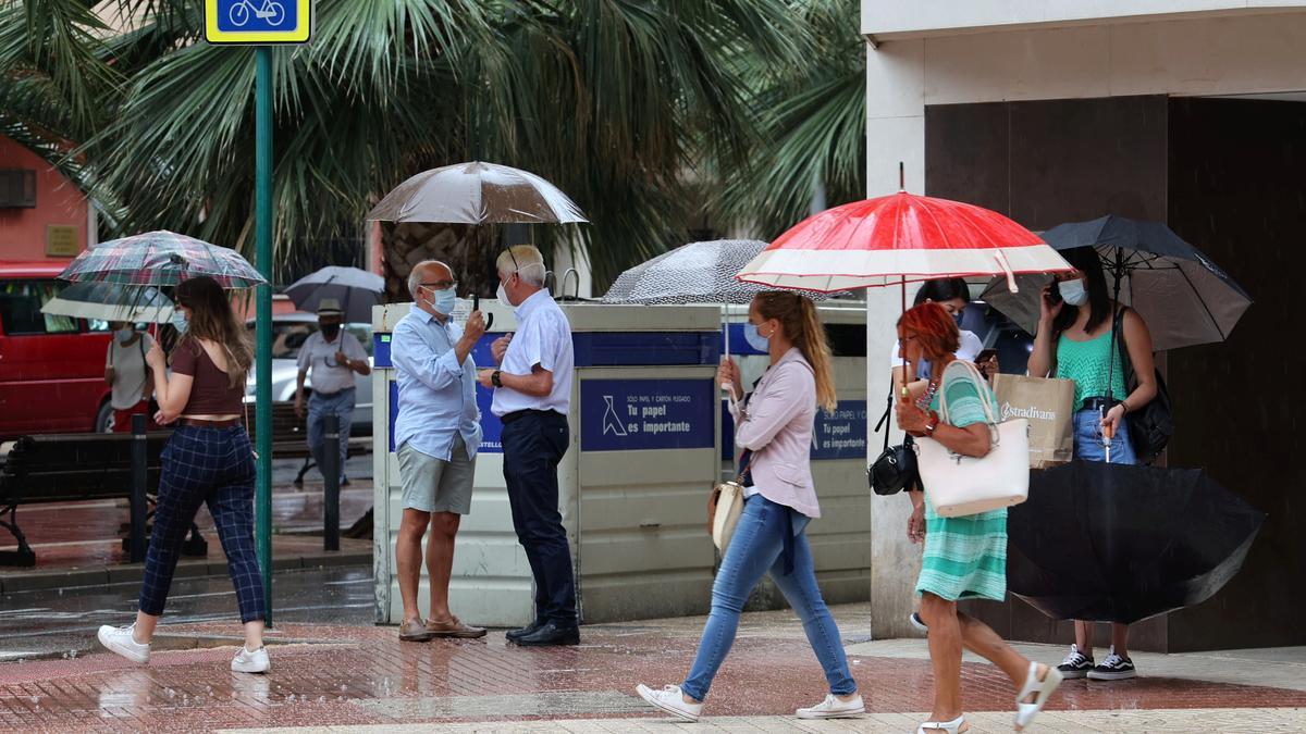 Imagen de archivo de lluvia en Castellón.