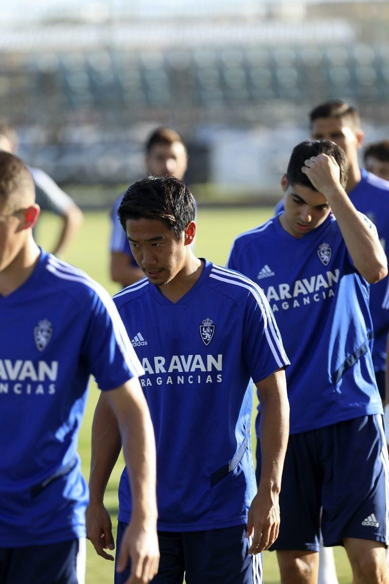 Primer entrenamiento de Kagawa con el Real Zaragoza
