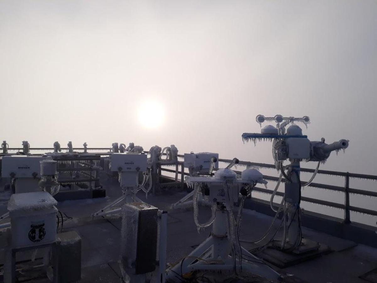 Parte de las instalaciones de la Aemet en Izaña.