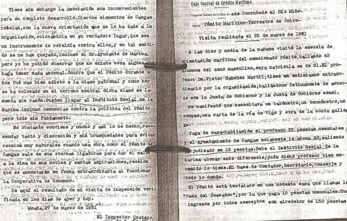 Víctor Sánchez Mártil, mestre do pósito de Coiro