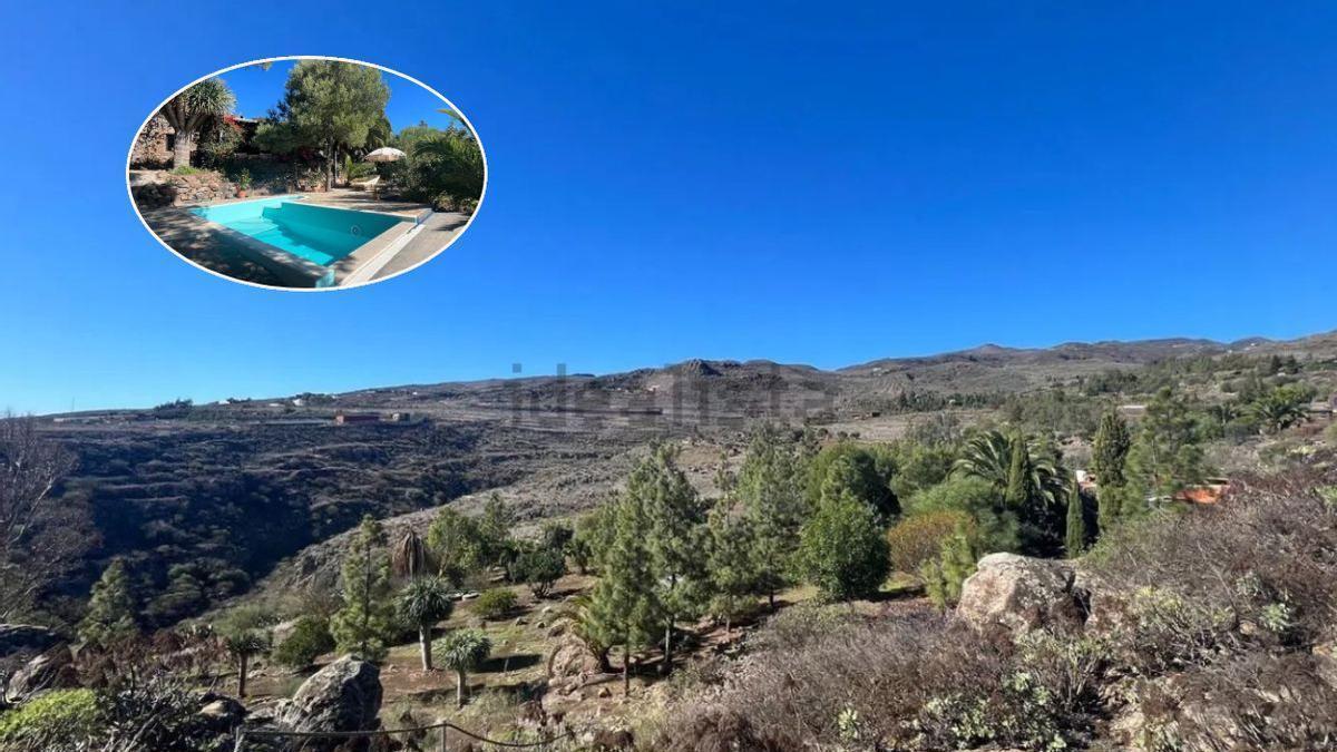 La finca cuenta con 10.000 metros cuadrados de terreno y vistas privilegiadas al océano en pleno municipio de Ingenio