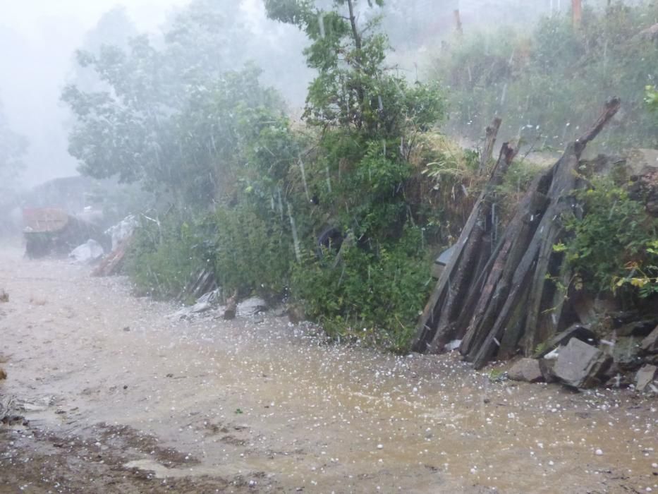 Granizada en el suroccidente de Asturias