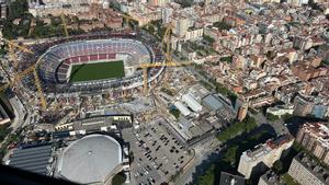 As赤 evolucionan las obras del Spotify Camp Nou a 7 de mayo de 2025 As赤 evolucionan las obras del Spotify Camp Nou a 7 de mayo de 2025