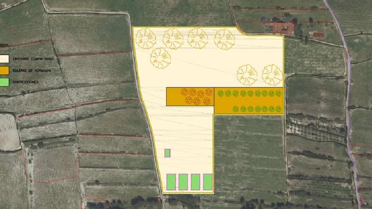 Plano de la nueva planta de residuos proyectada en Albaida.