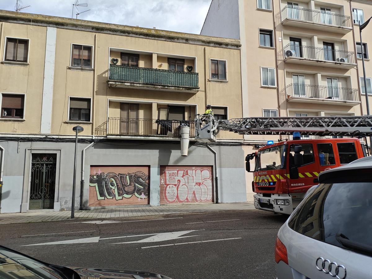 Intervención de los bomberos en Zamora.
